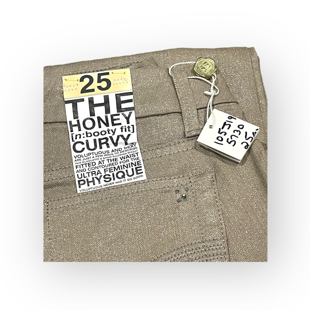 new Joe's Jeans ㋛ The Sparkle Honey Curvy Skinny Jean ㋛ Gold Bronze Shimmer ㋛ 25 - Picture 11 of 16